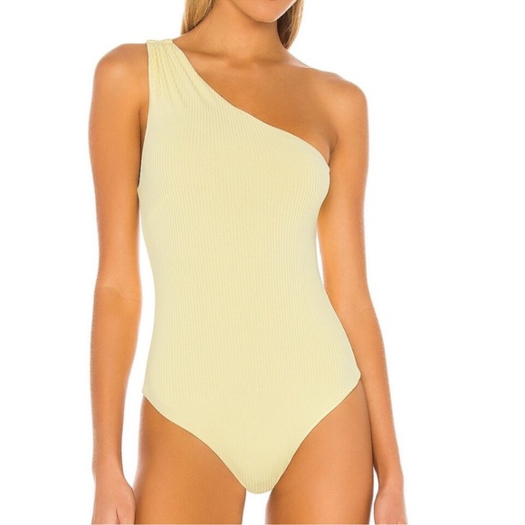 Privacy Please Tops - Privacy Please Revolve Women’s Bekka Canary Yellow Bodysuit Size Small‎